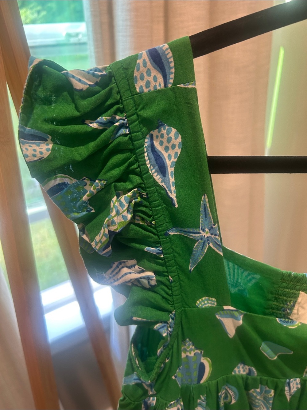 Printfresh Green Seashell Print Maxi Dress - Picture 3 of 3